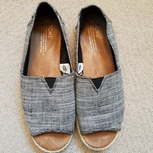 TOMS Alpargata Open Toe Flats
